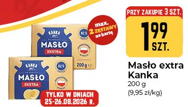 Masło extra Kanka promocja w Społem Częstochowa