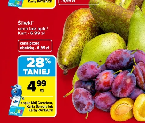 Śliwki promocja w Carrefour