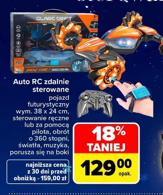 Auto RC zdalnie sterowane pojazd futurystyczny promocja w Carrefour