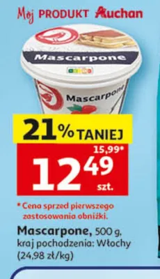 Mascarpone Auchan promocja w Auchan