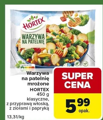 Warzywa na patelnię mrożone klasyczne, z przyprawą włoską, z ziołami i papryką promocja w Carrefour Express
