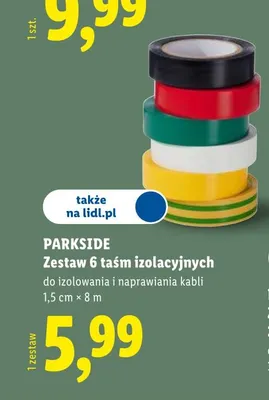Zestaw 6 taśm izolacyjnych Parkside promocja w Lidl
