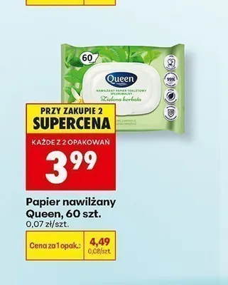 Papier nawilżany Queen promocja w Biedronka