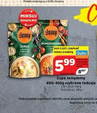 Zupa pomidorowa JemyJemy promocja w Delfin