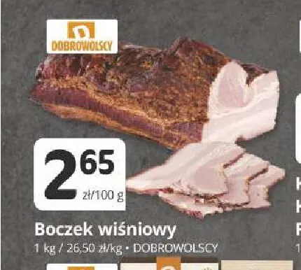 Boczek wiśniowy Dobrowolscy promocja w Marketvita