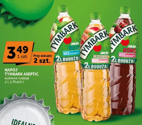 Napój Tymbark Aseptic Jabłko Wiśnia promocja w Groszek