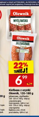 Kiełbasa z szynki jałowcowa Olewnik promocja w Twój Market