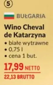 Wino Cheval de Katarzyna białe wytrawne promocja w Makro
