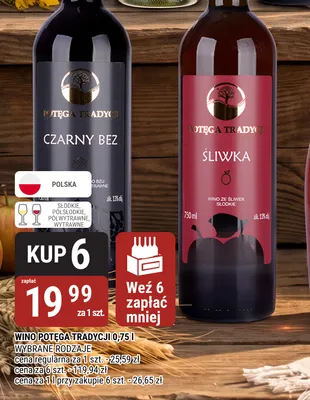 Wino czerwone Potęga Tradycji śliwka promocja w bi1