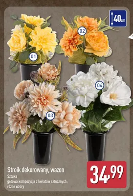 Stroik dekorowany wazon promocja w Aldi