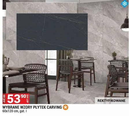 Płytka wybrane wzory CARVING 60x120cm gat. I rektyfikowane promocja w Merkury Market