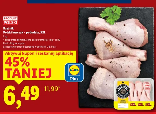 Polski kurczak - podudzia, XXL promocja w Lidl