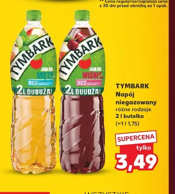 Napój niegazowany Tymbark jabłko-mięta promocja w Kaufland