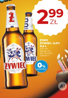 Piwo bezalkoholowe Żywiec promocja w Duży Ben