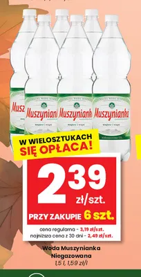 Woda niegazowana Muszynianka promocja w emma MARKET