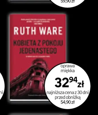 Książka Kobieta z pokoju jedenastego Ruth Ware promocja w Empik