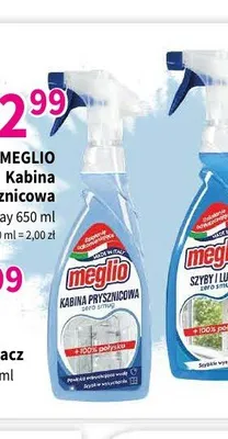 Płyn do kabin prysznicowych w sprayu Meglio promocja w Drogerie Polskie