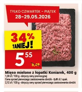 Mięso mielone z łopatki Koniarek promocja w Twój Market
