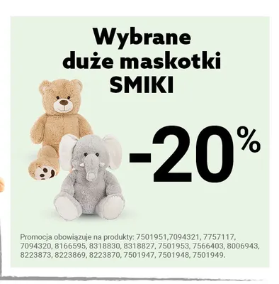 Duże maskotki Smiki promocja w Smyk