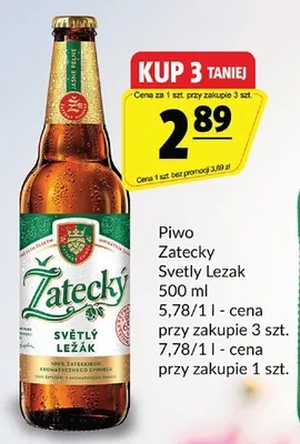 Piwo Zatecky Svetly Lezak promocja w Prim Market