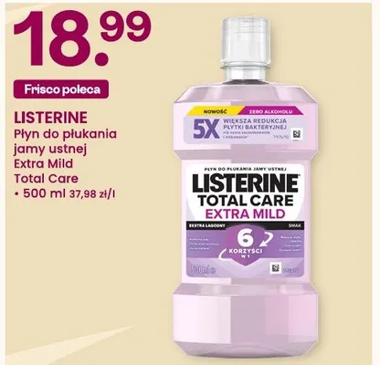 Płyn do płukania jamy ustnej listerine total care extra mild promocja w Frisco