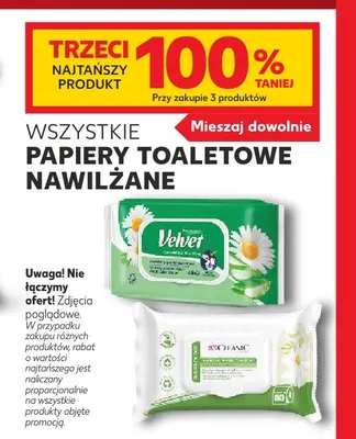 Papier toaletowy nawilżany Velvet promocja w Kaufland