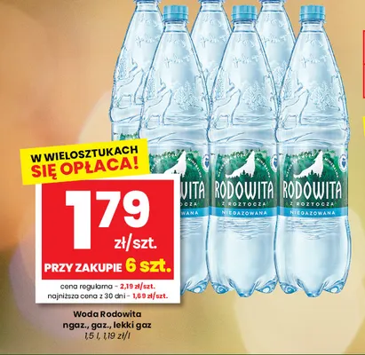 Woda niegazowana Rodowita z Roztocza promocja w emma MARKET