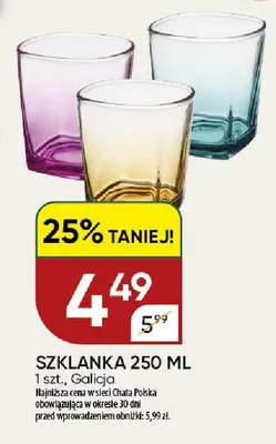 Szklanka 250ml Galicja promocja w Chata Polska