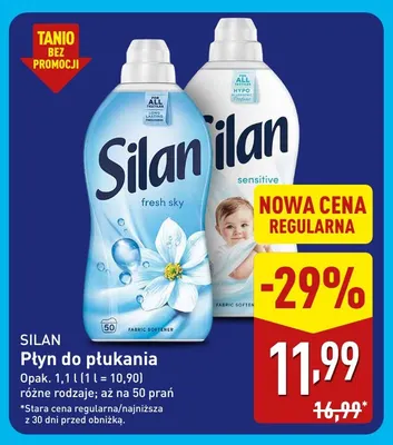 Płyn do płukania Sensitive Silan promocja w Aldi