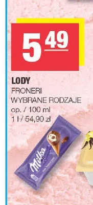 Lody Milka Froneri promocja w SPAR