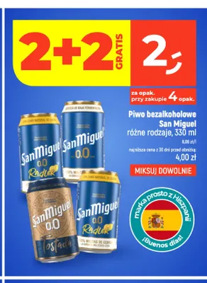 Piwo bezalkoholowe San Miguel promocja w Dealz