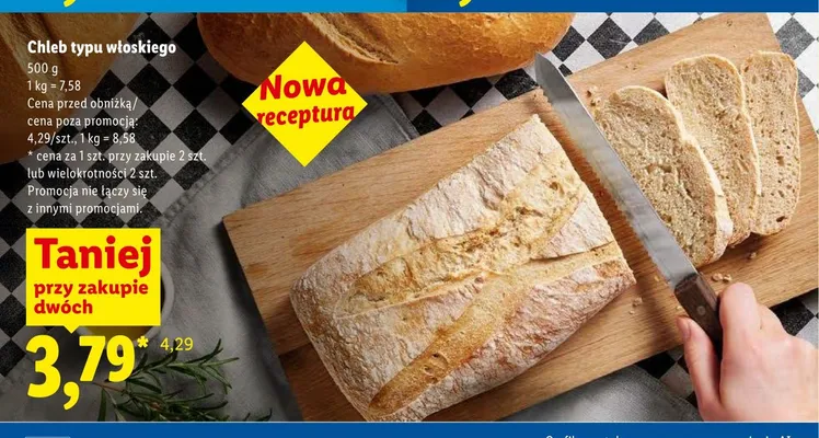 Chleb typu włoskiego promocja w Lidl