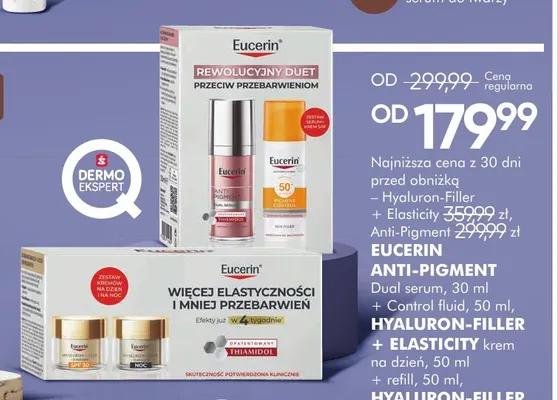 Zestaw Hyaluron-Filler + Elasticity krem na dzień 50 ml + krem na noc 50 ml Eucerin promocja w Super-Pharm