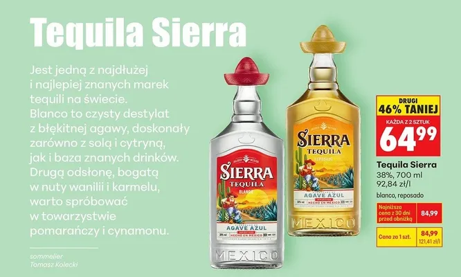 Tequila Sierra blanco promocja w Biedronka