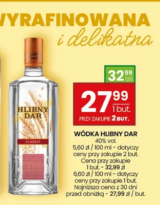 Wódka Hlibny Dar Classic promocja w Twój Market