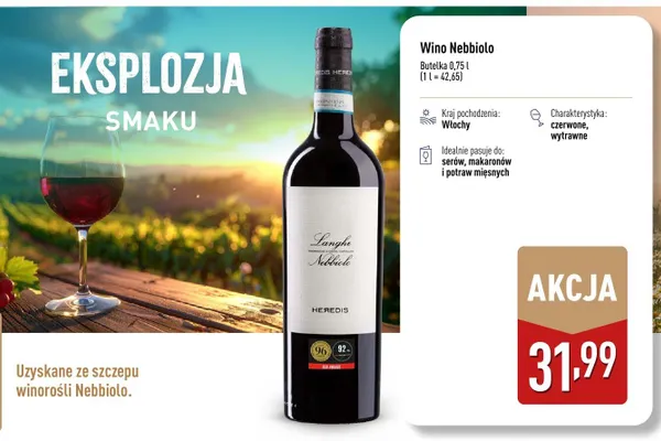 Wino Nebbiolo promocja w Aldi