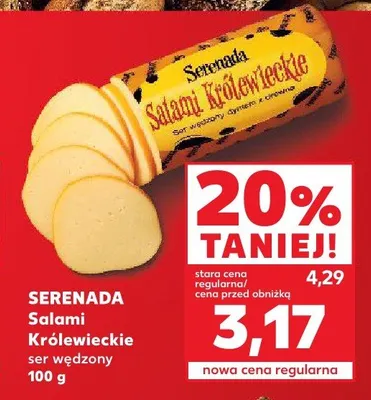 Salami Królewieckie ser wędzony Serenada promocja w Kaufland