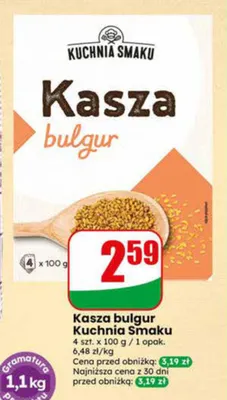 Kasza bulgur Kuchnia Smaku promocja w Dino