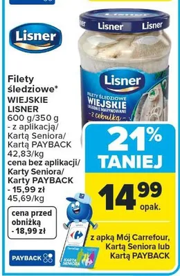 Filety śledziowe wiejskie promocja w Carrefour Market