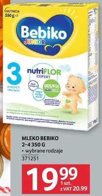 Mleko Bebiko Junior 2-4 wybrane rodzaje promocja w Selgros