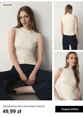 Zabudowany top w kremowym kolorze Greenpoint promocja w Greenpoint