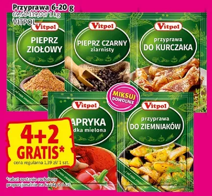 Przyprawa papryka słodka mielona Vitpol promocja w Prim Market