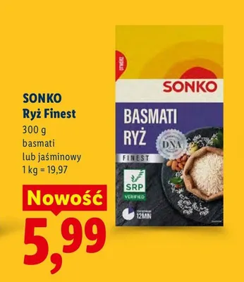 Ryż basmati Sonko Finest promocja w Lidl