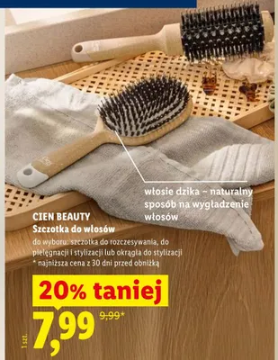 Szczotka do pielęgnacji i stylizacji włosów Cien Beauty promocja w Lidl