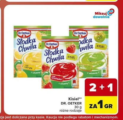 Kisiel smak jabłkowy Słodka Chwila Dr. Oetker promocja w Carrefour Market