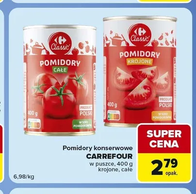 Pomidory konserwowe Carrefour Classic całe promocja w Carrefour Market
