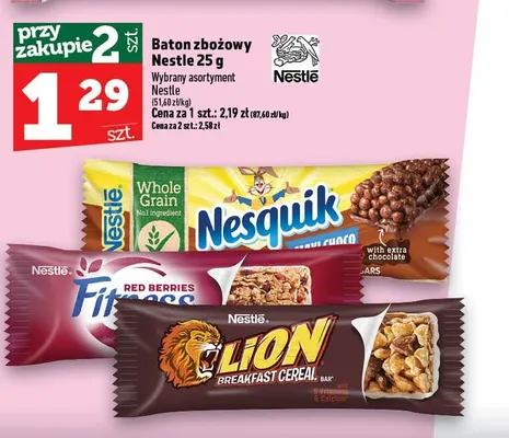 Baton zbożowy Lion Nestle promocja w TOPAZ