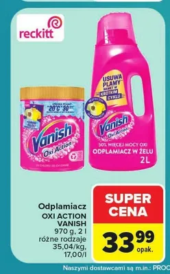 Odplamiacz w żelu Oxi Action Vanish promocja w Carrefour Market
