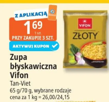 Zupa błyskawiczna Złoty Vifon Tan-Viet promocja w Leclerc
