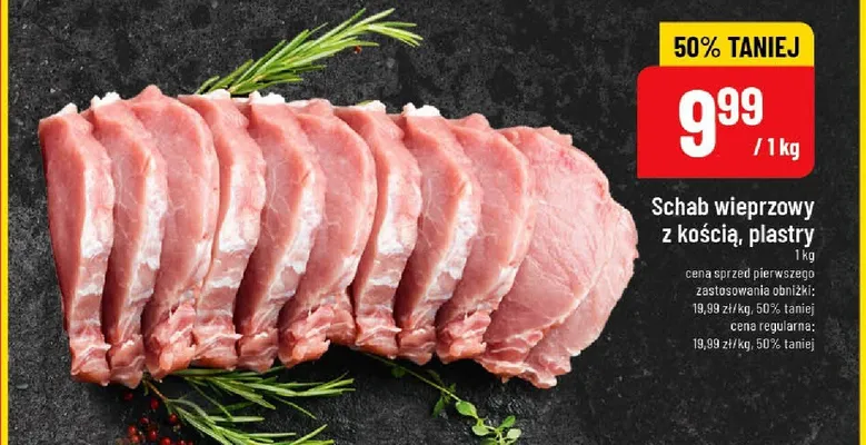 Schab wieprzowy z kością, plastry promocja w POLOmarket